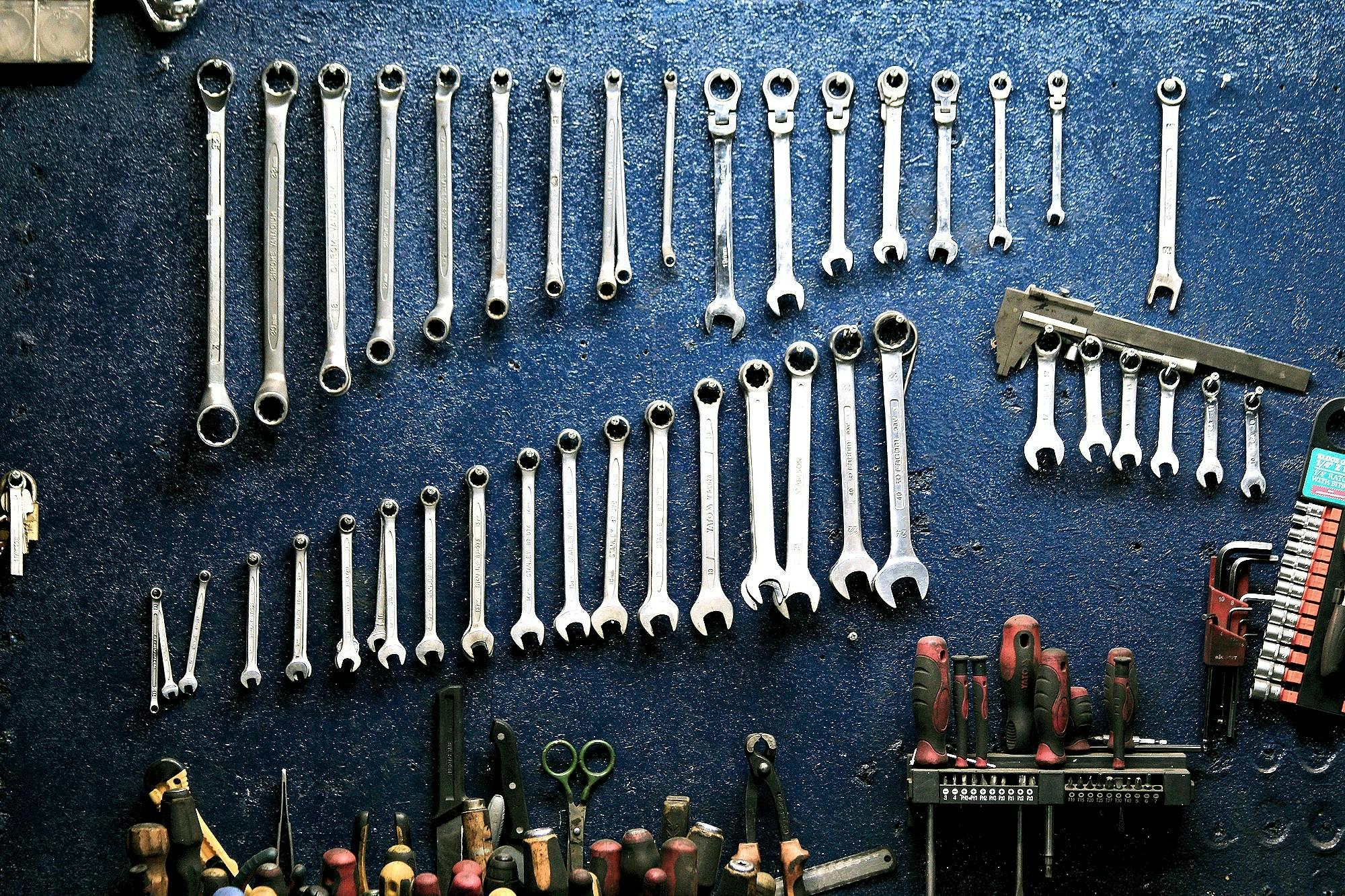 Precision tools in a machine shop